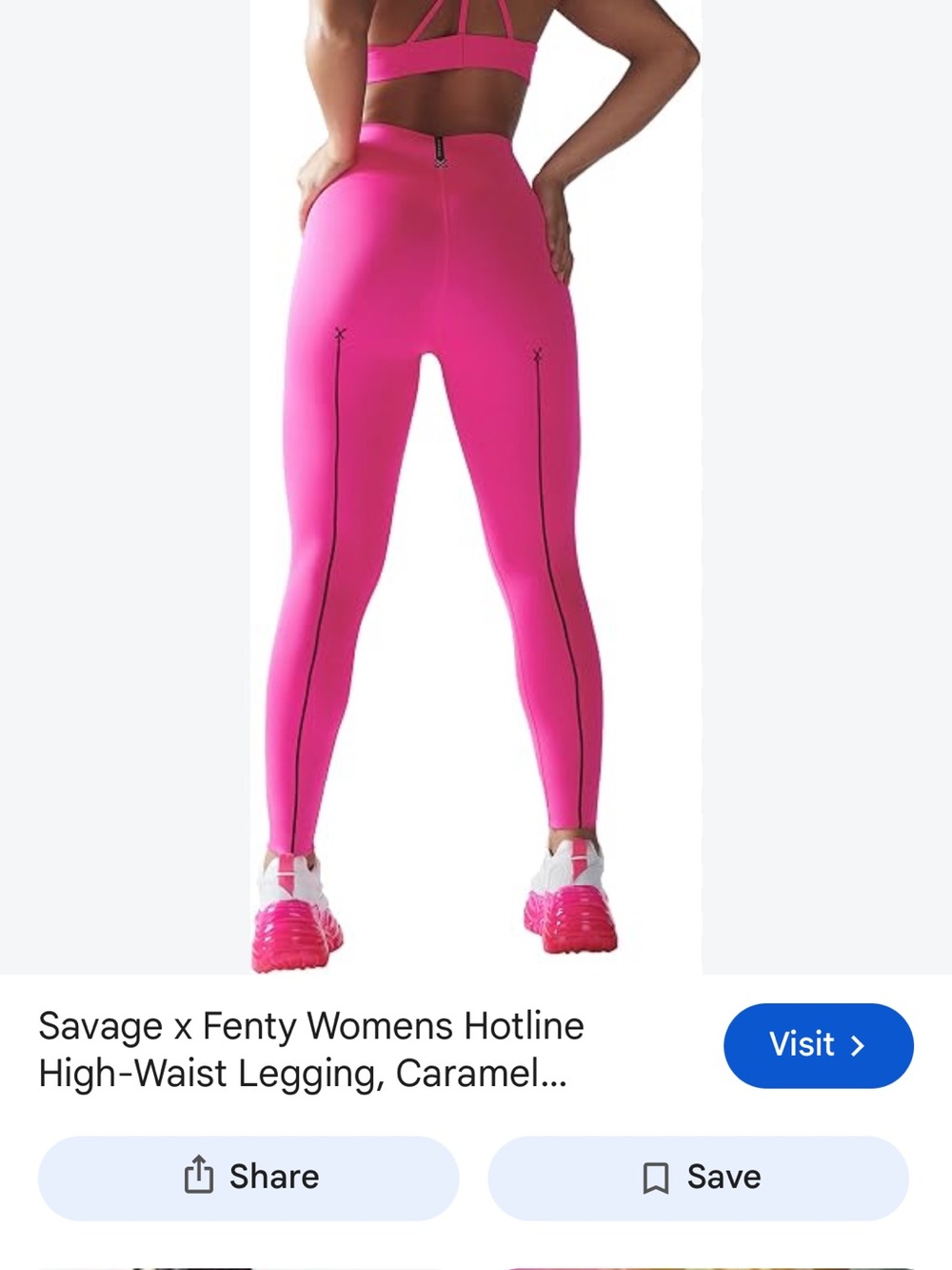 Savage X Fenty Neon Pink High-Waist Leggings